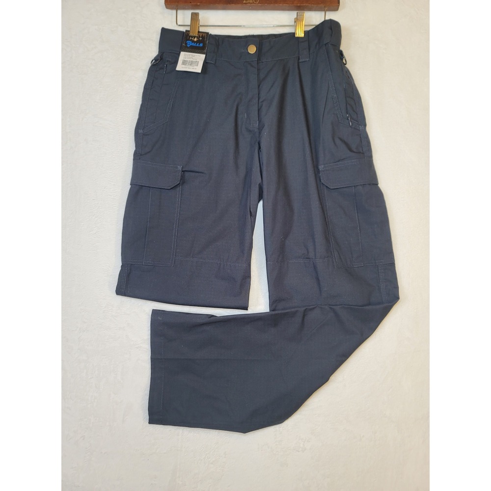 Galls Y2K Womens G-Tac Tactical Cargo Grunge Pants Navy Blue Ripstop Size 31x32